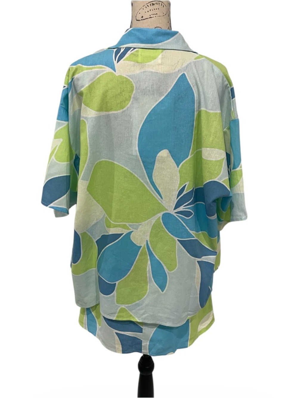 SABO NWT Tropical Mini Dress & Matching Shirt Set Blue Green Size M (Runs Small) - Picture 7 of 16